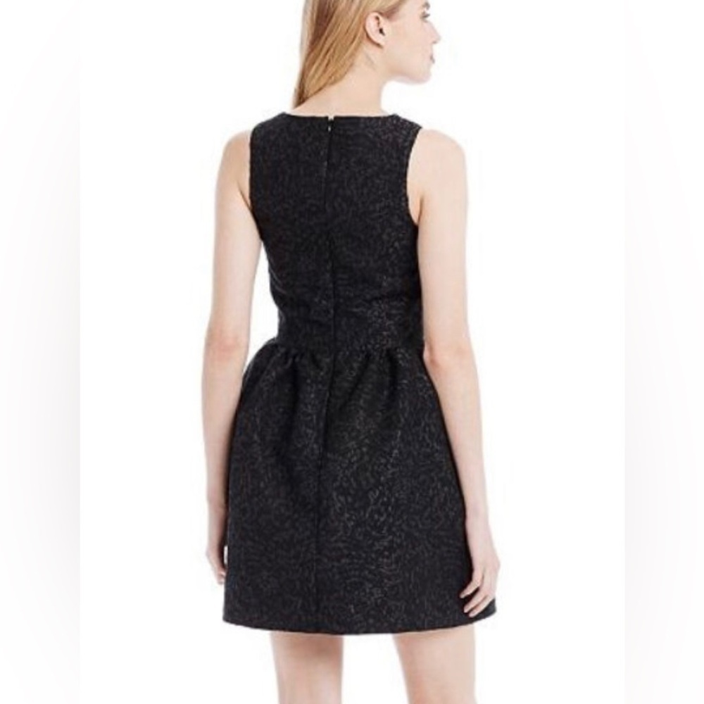 NWT $168 Armani Exchange A|X Fit Flare Jacquard Party Dress Black Sz 14 - Picture 16 of 16